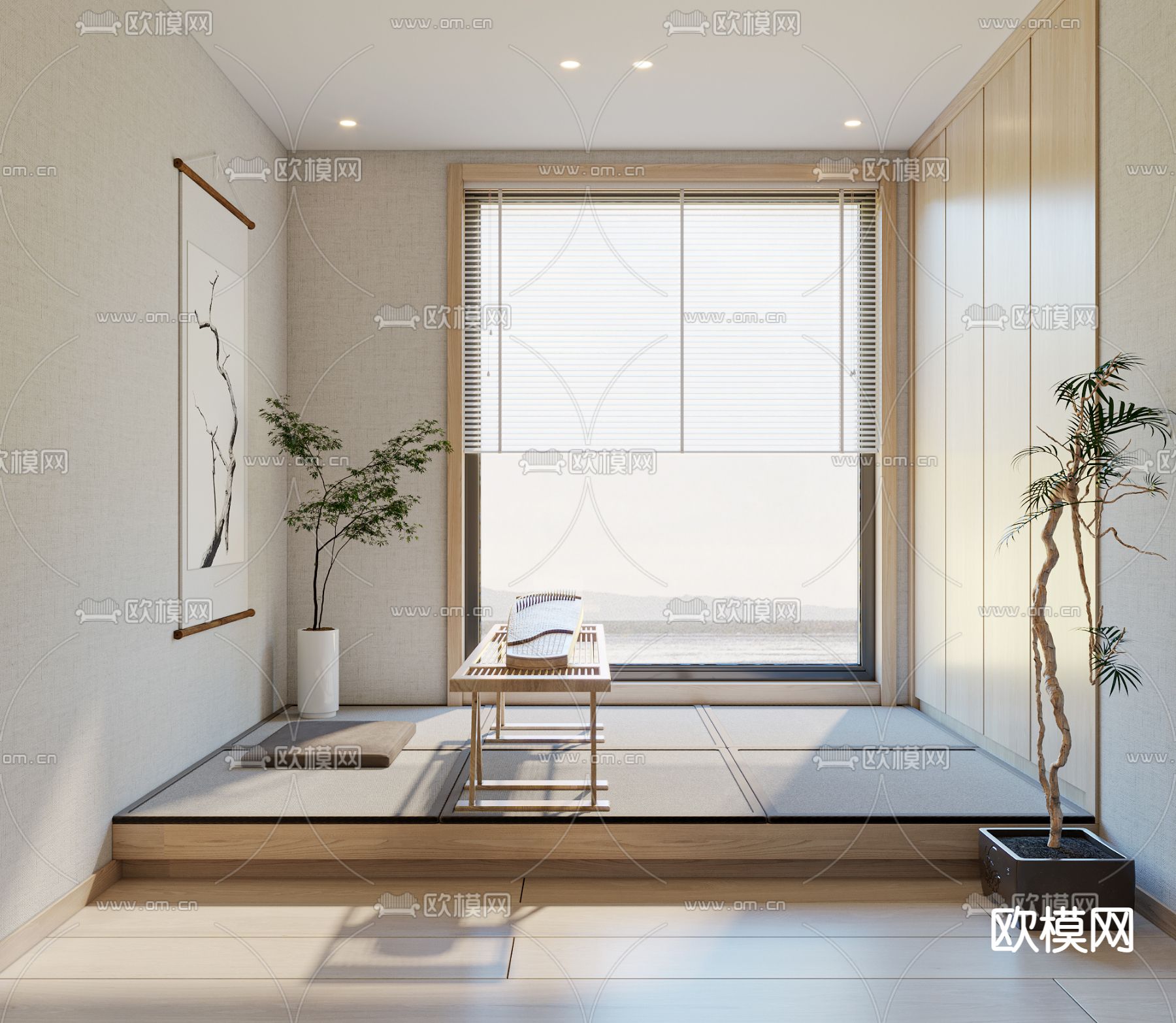 日式榻榻米琴房3d模型
