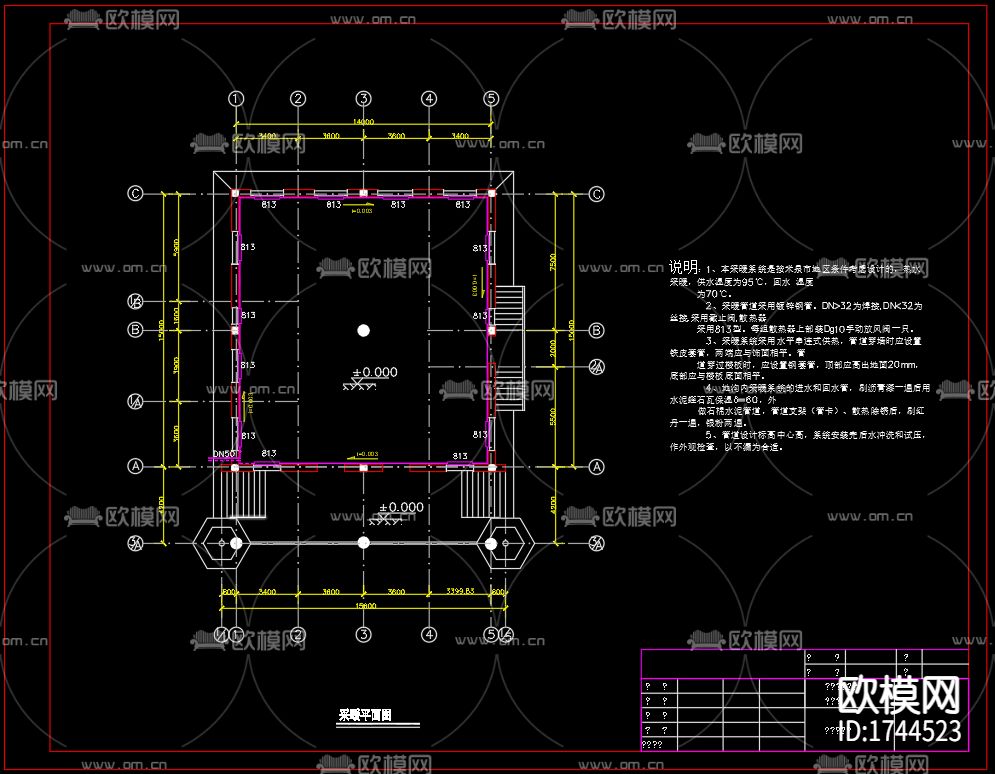 米泉市清真寺cad施工图下载（渲染图3）