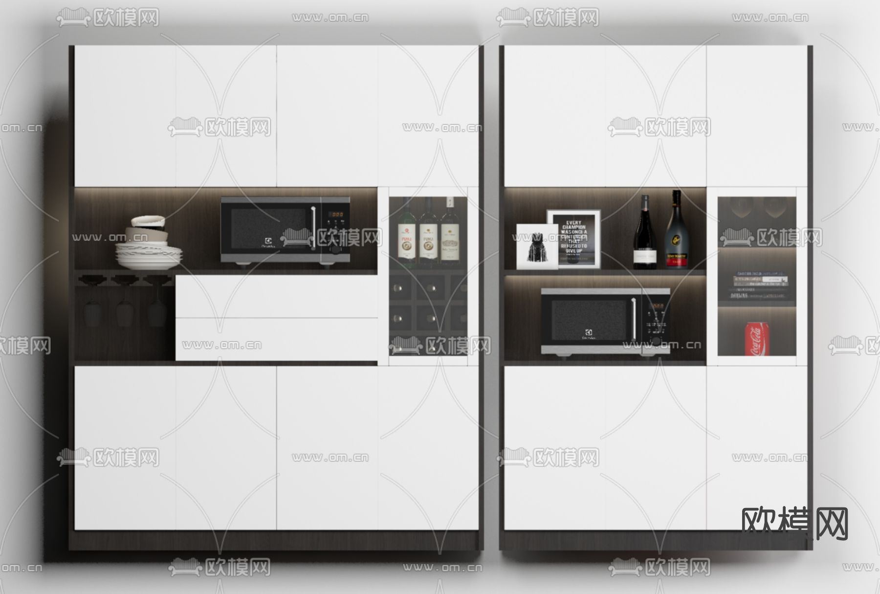 现代装饰柜免费3d模型下载