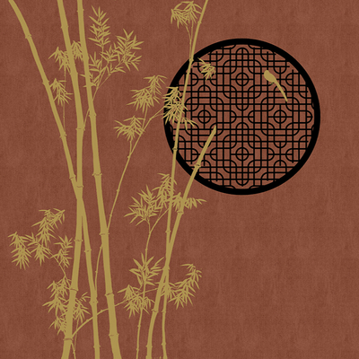  中式竹影壁纸 