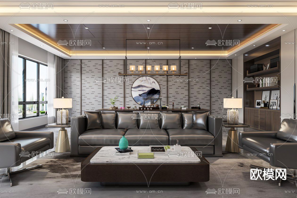 现代总经理办公室免费3d模型