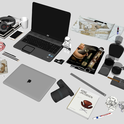  现代笔记本电脑su模型 