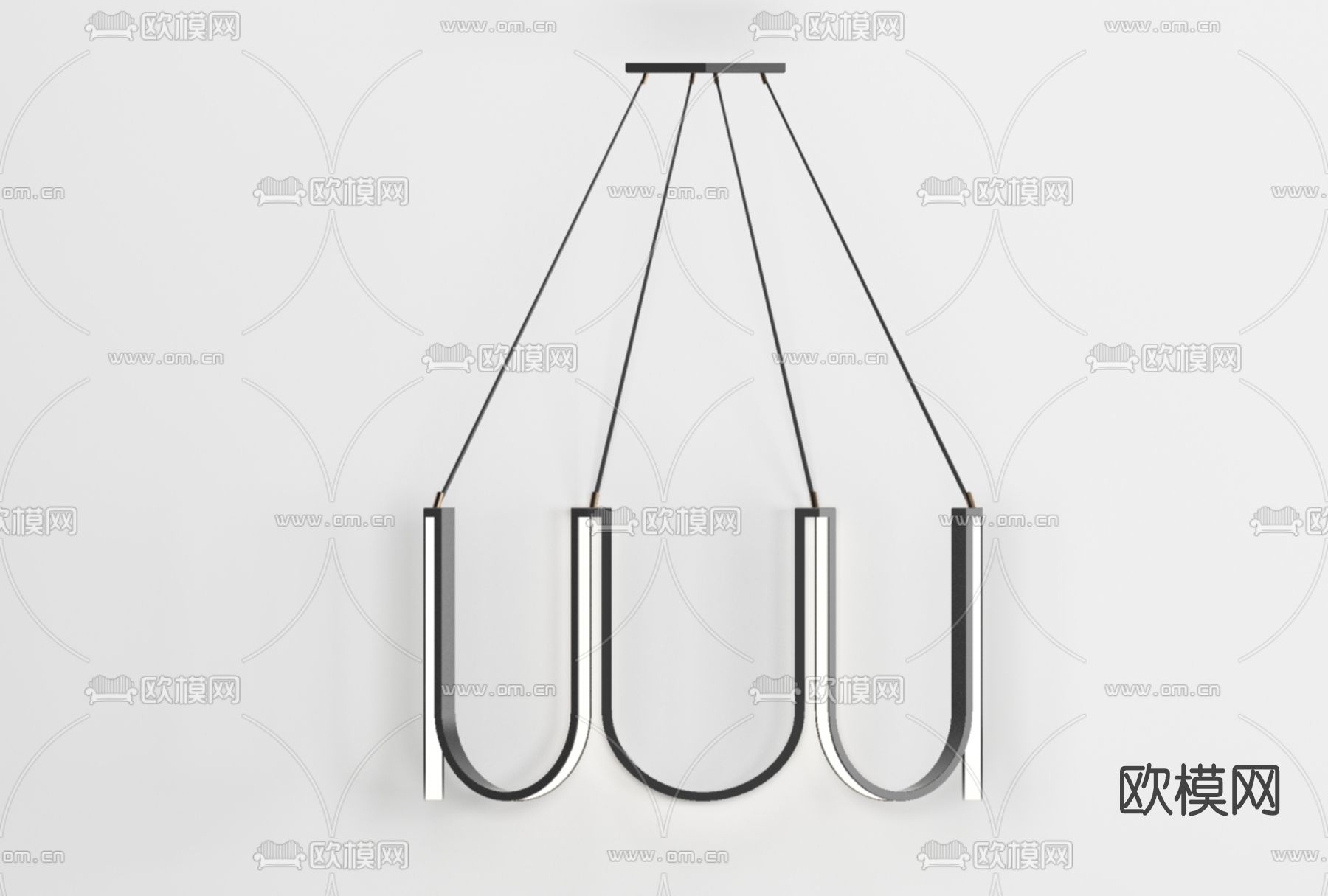 现代装饰吊灯免费3d模型下载