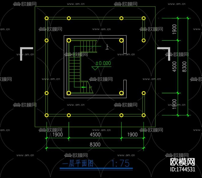 寶輪寺cad施工圖下載(渲染圖5)