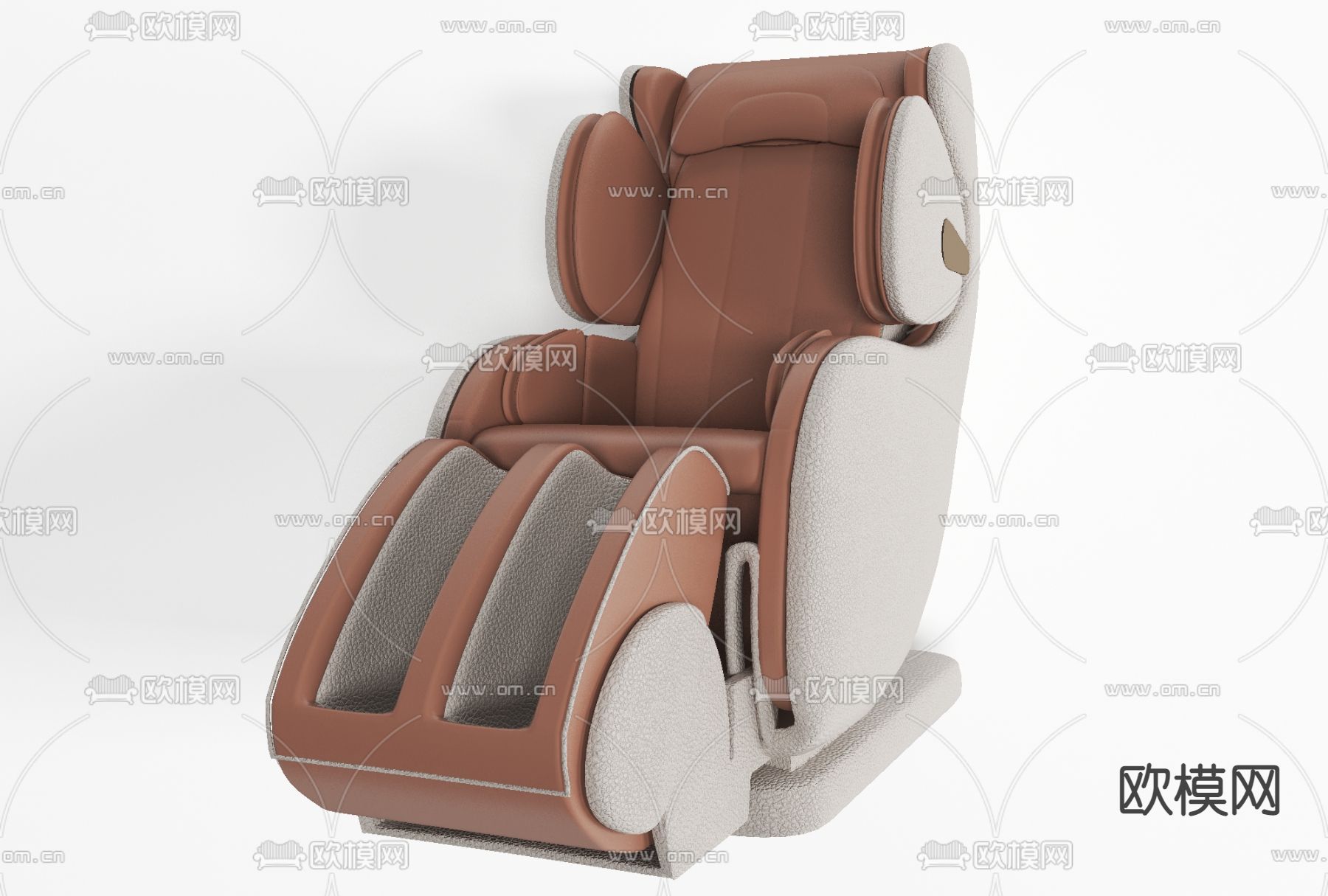 现代皮革按摩椅免费3d模型下载