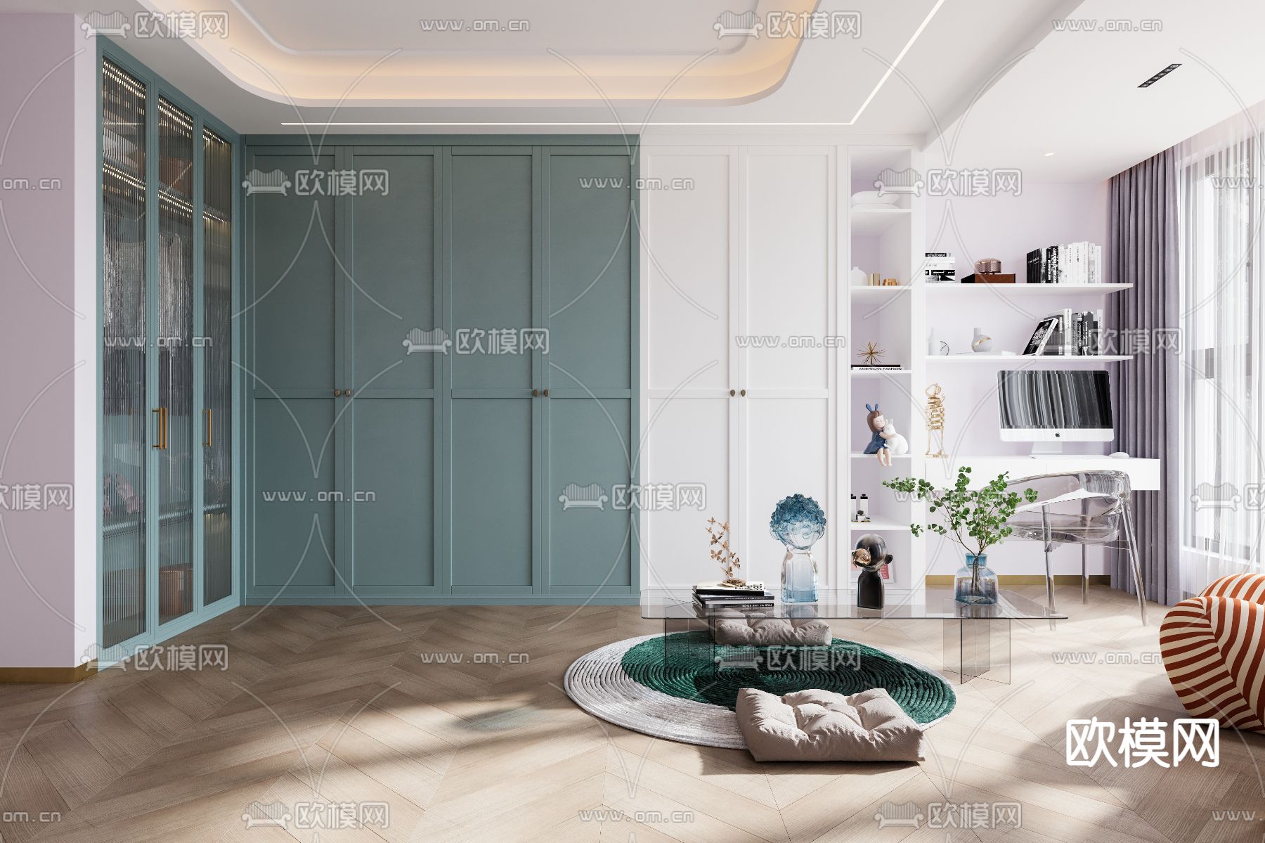 现代衣帽间3d模型