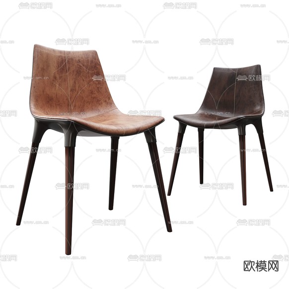 现代皮革单椅3d模型下载(渲染图1)