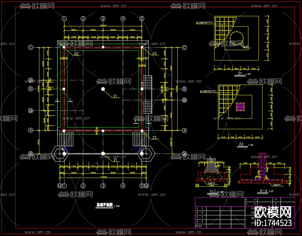 米泉市清真寺cad施工图下载（渲染图5）