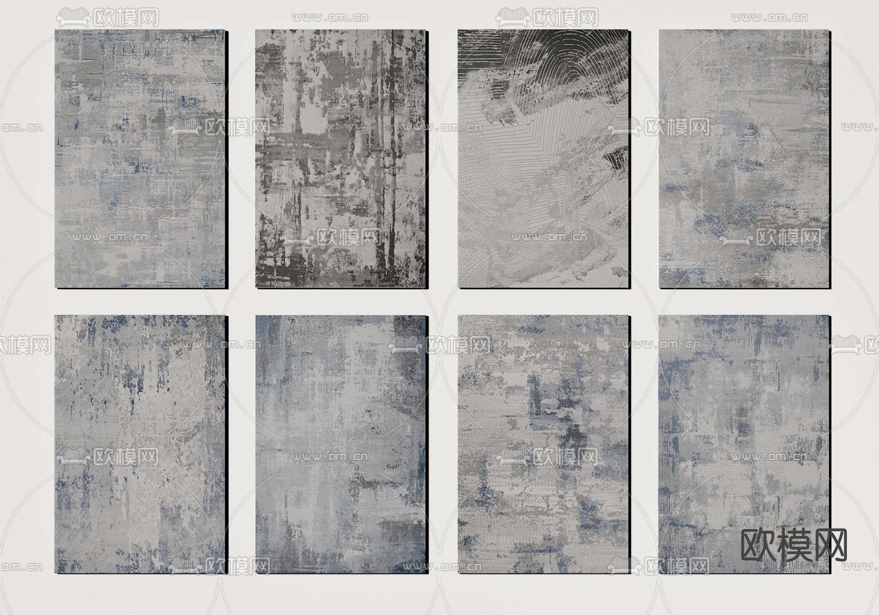 现代布艺地毯3d模型下载