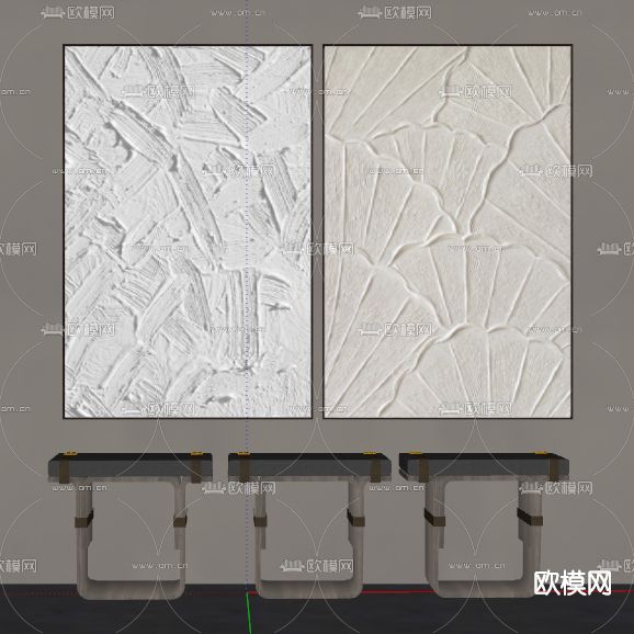 北欧装饰画su模型