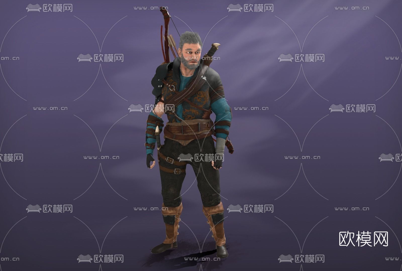 现代男性猎人免费3d模型下载