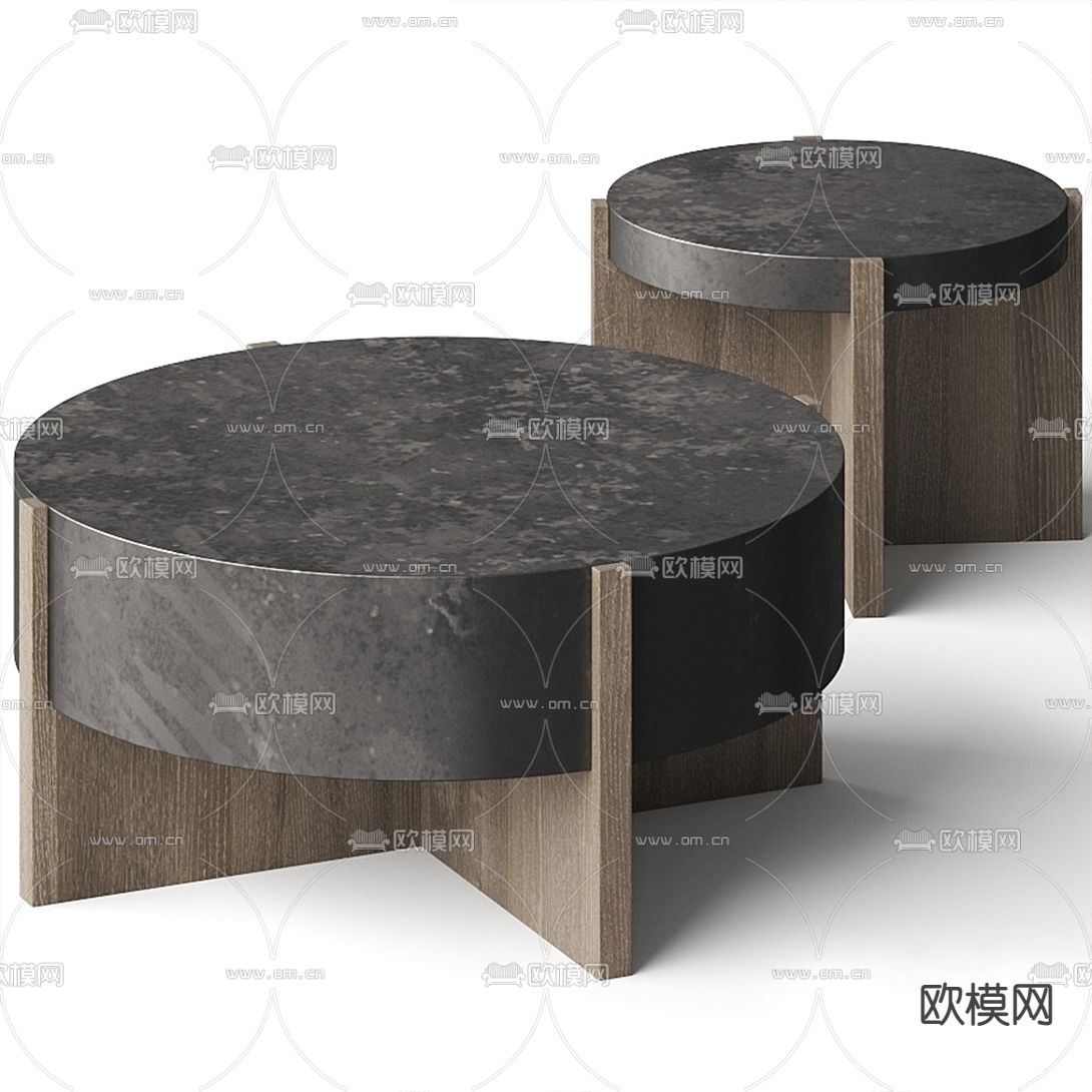 北欧实木茶几3d模型