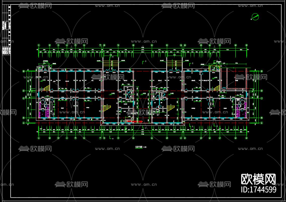 教学楼建筑cad施工图下载（渲染图10）