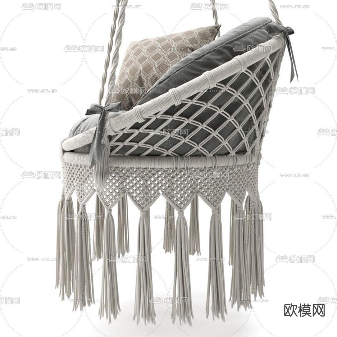 现代布艺吊椅3d模型
