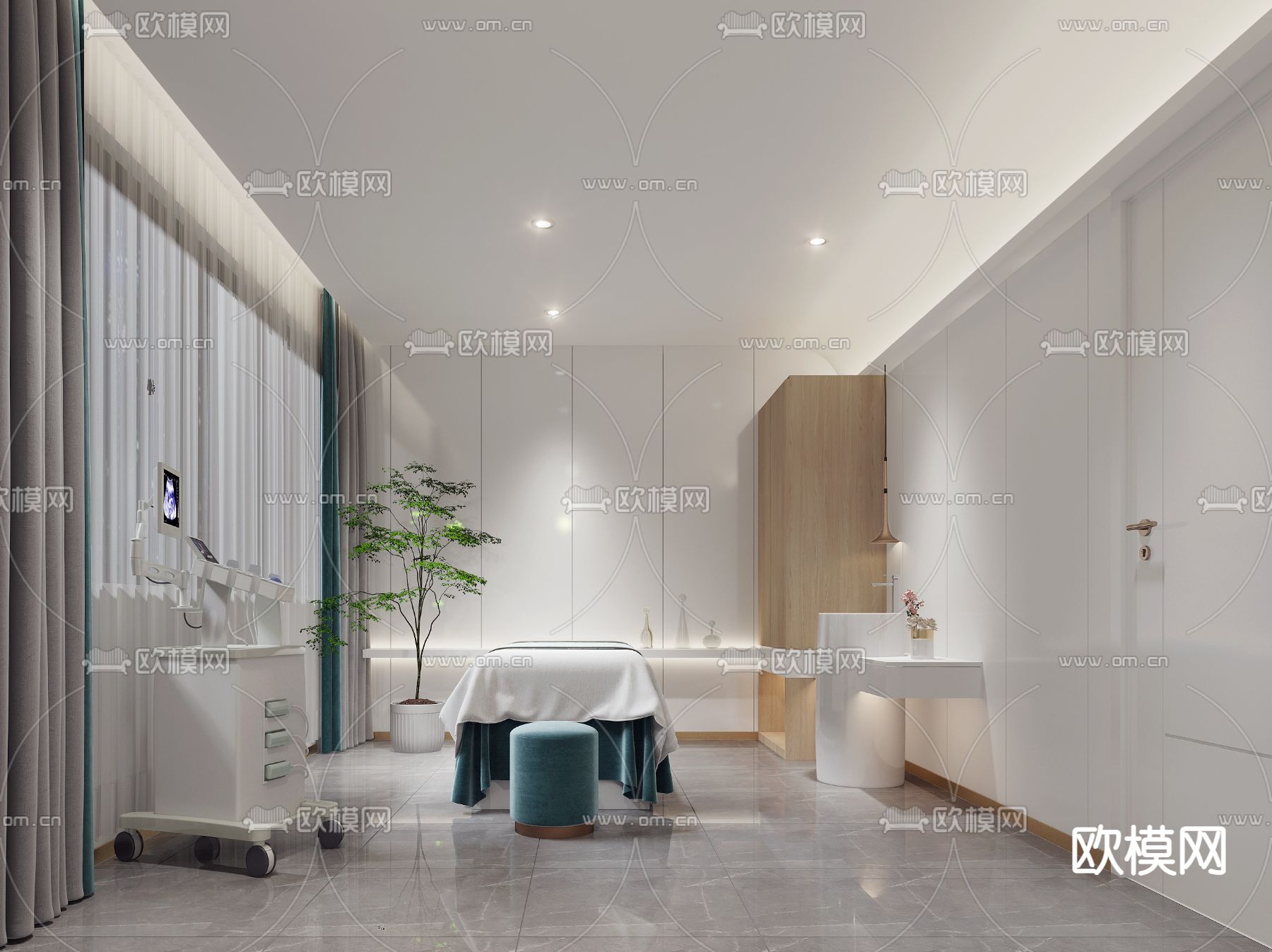 现代SPA护理房3d模型