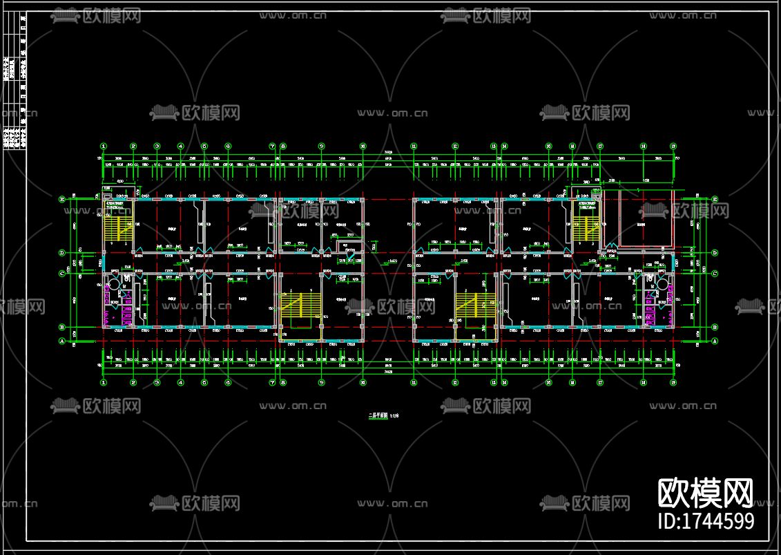 教学楼建筑cad施工图下载（渲染图9）
