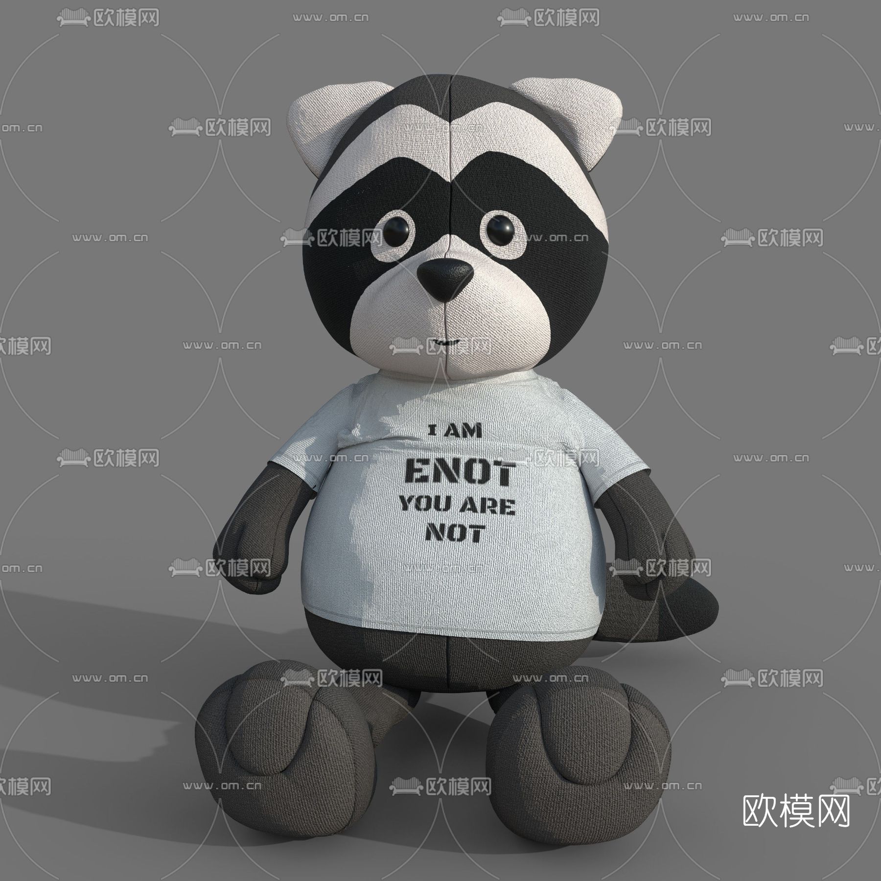 现代布艺玩偶免费3d模型