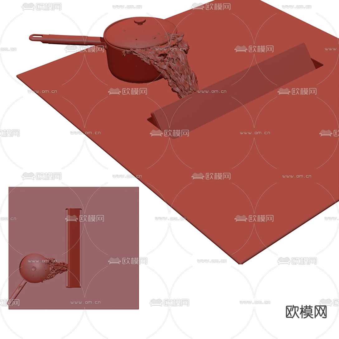 现代电磁炉灶台3d模型