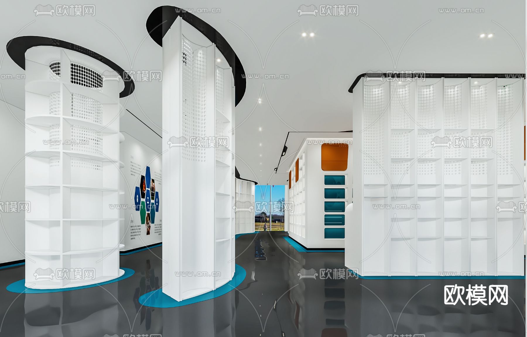 现代科技展厅3d模型