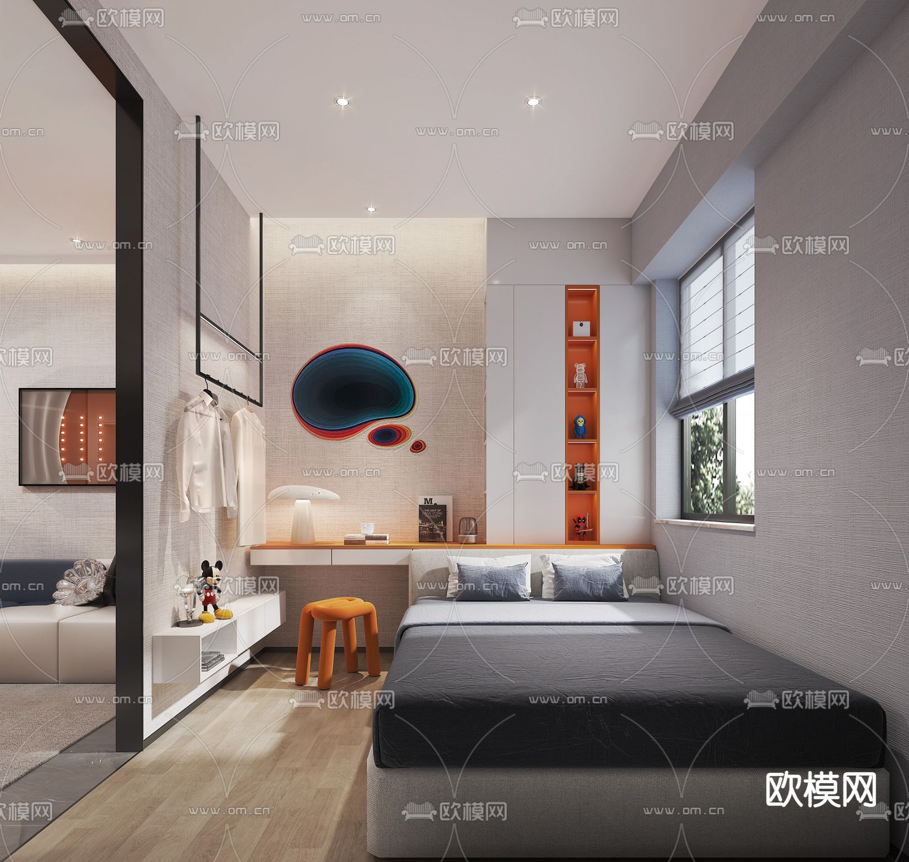 现代单身公寓3d模型
