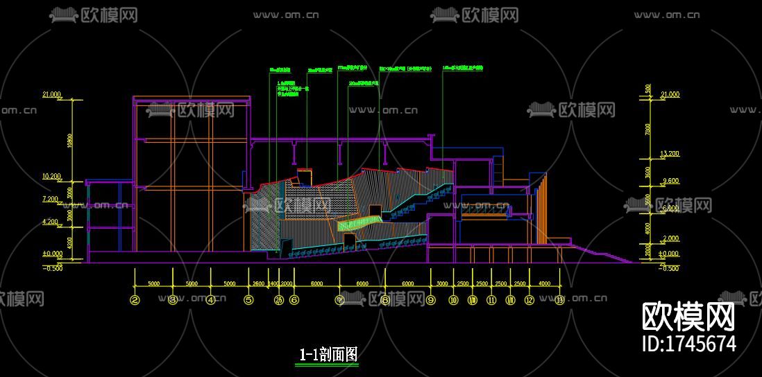 会议室cad施工图
