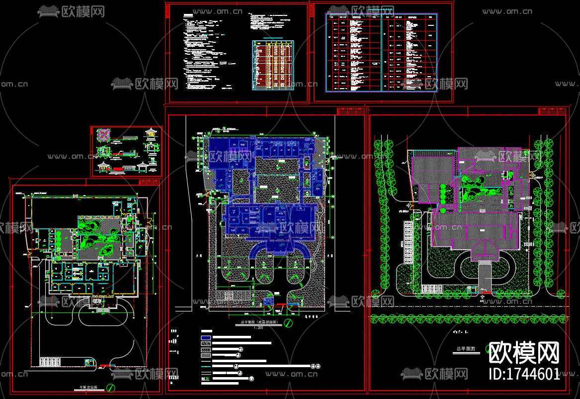 图书馆建筑cad施工图下载（渲染图2）