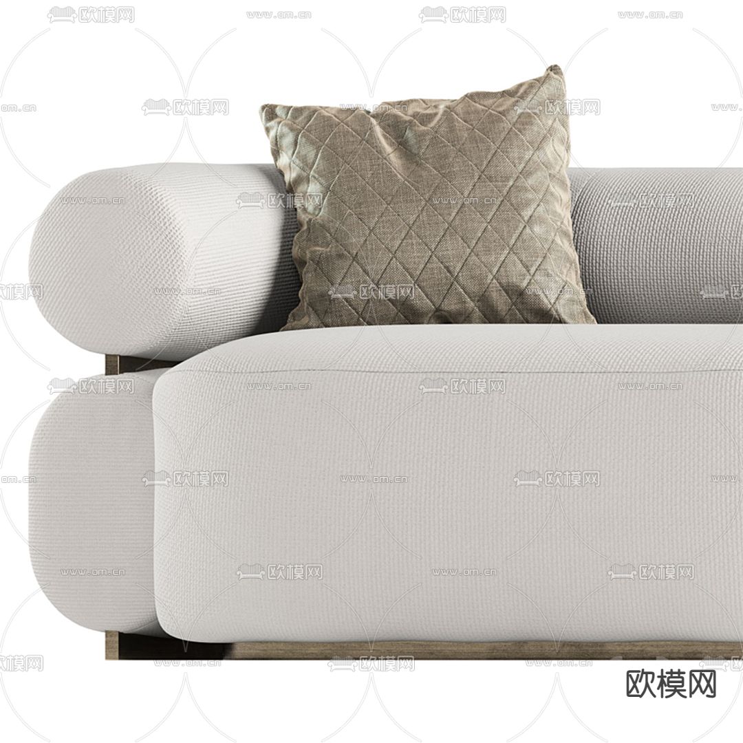 现代布艺休闲沙发3d模型