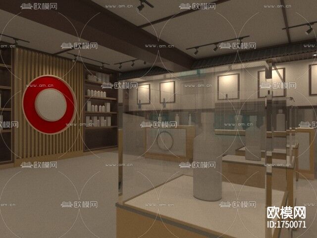 酒文化展厅cad施工图下载（渲染图7）