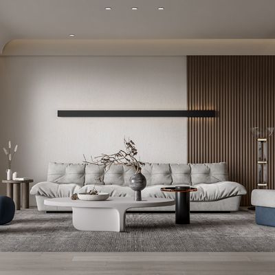 侘寂风客厅su模型