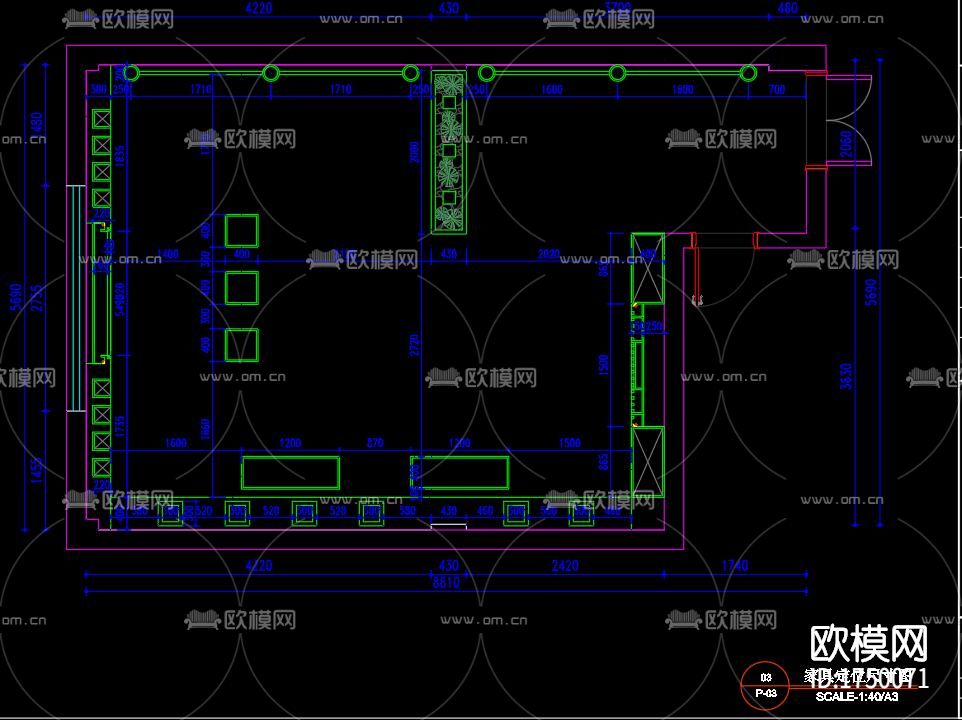 酒文化展厅cad施工图下载（渲染图6）