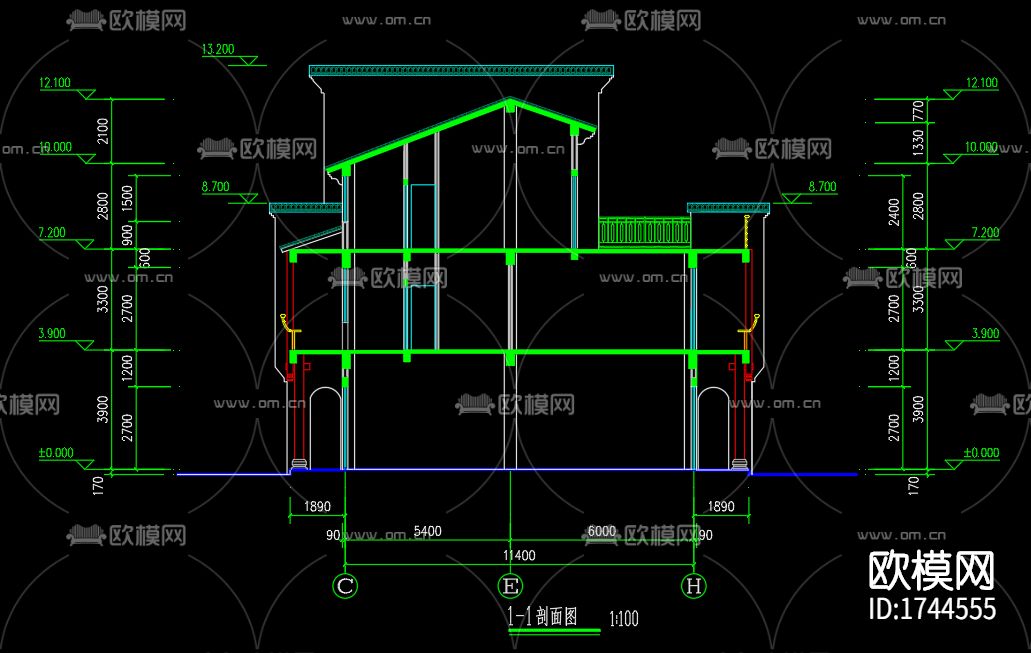 民居建筑cad施工图