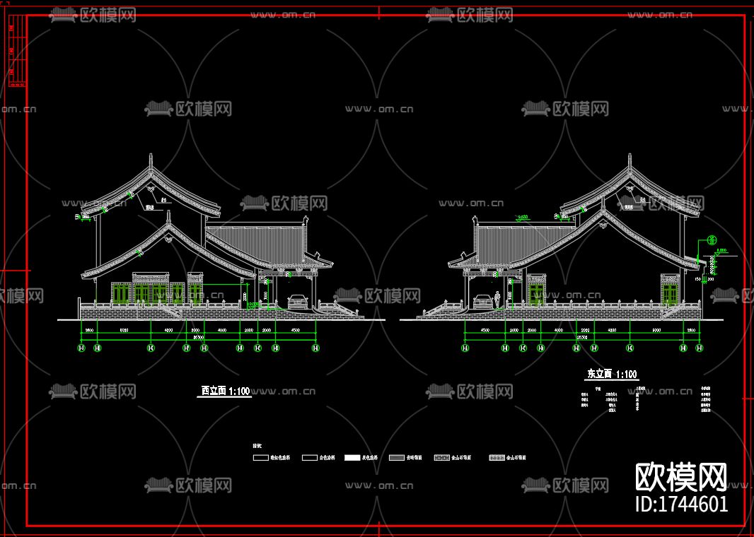 图书馆建筑cad施工图下载（渲染图4）