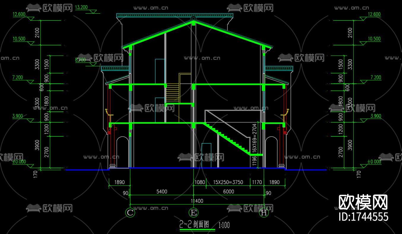 民居建筑cad施工图