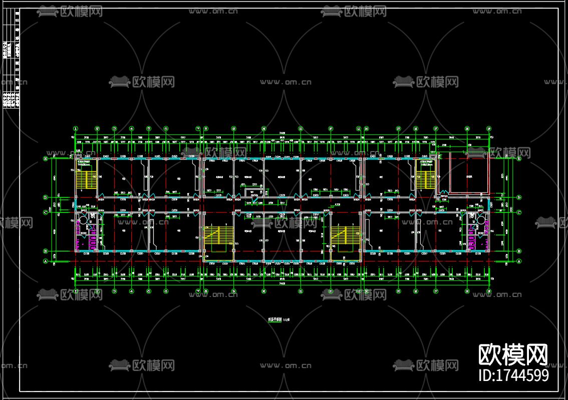 教学楼建筑cad施工图下载（渲染图8）