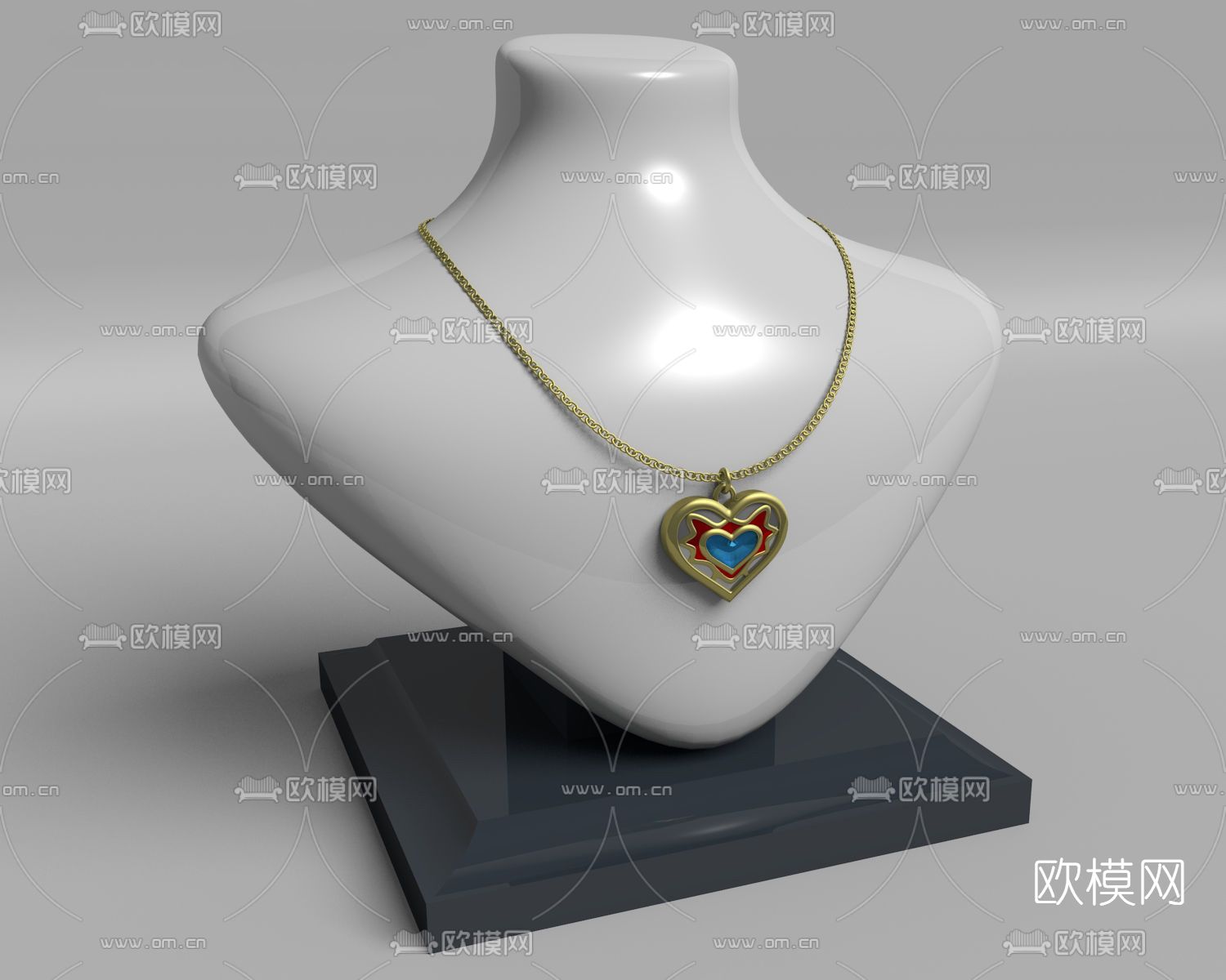 现代项链免费3d模型下载