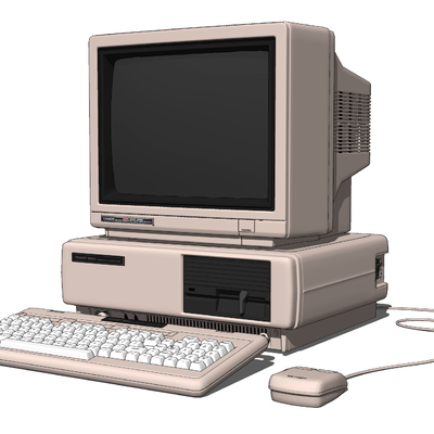  现代台式电脑su模型 