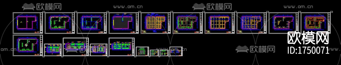 酒文化展厅cad施工图下载（渲染图3）