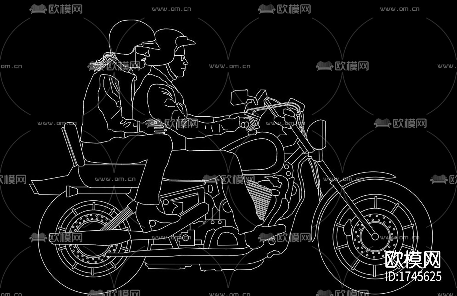 摩托车cad图库下载（渲染图5）