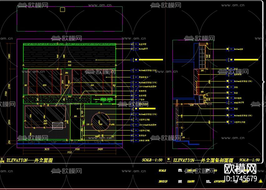 餐厅cad施工图下载（渲染图4）