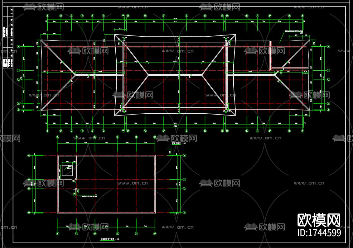 教学楼建筑cad施工图下载（渲染图3）