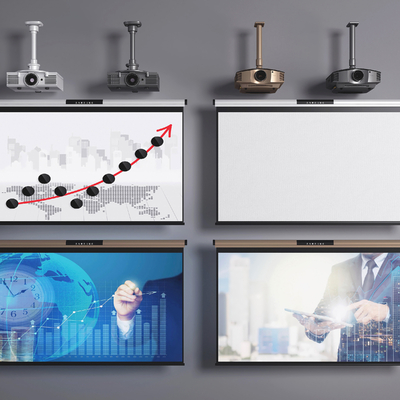  现代投影幕布投影仪su模型 