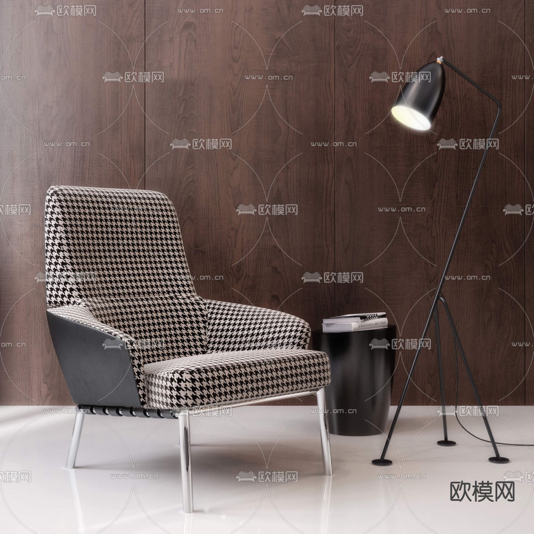 现代布艺单人沙发3d模型