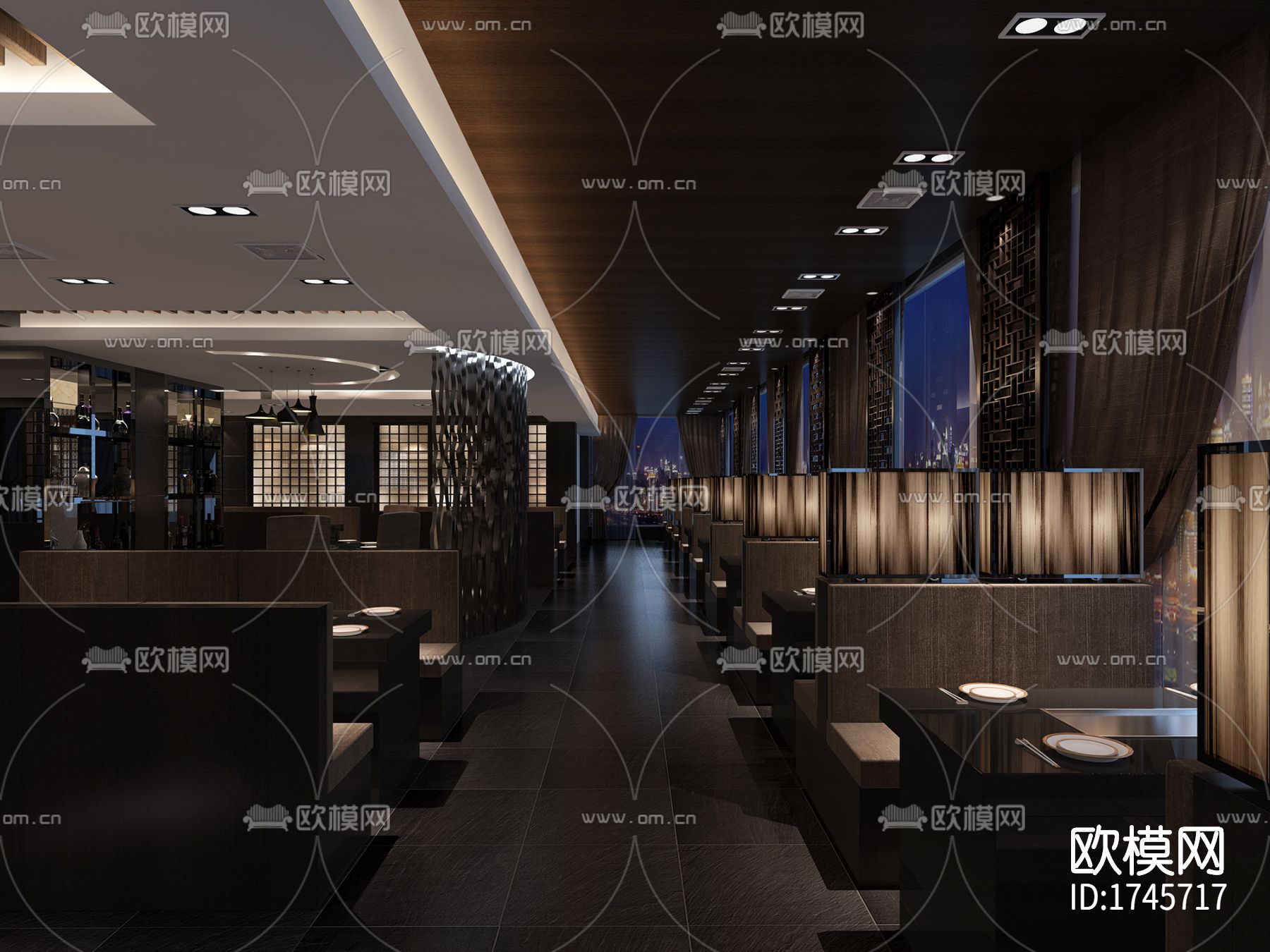 料理餐厅cad施工图