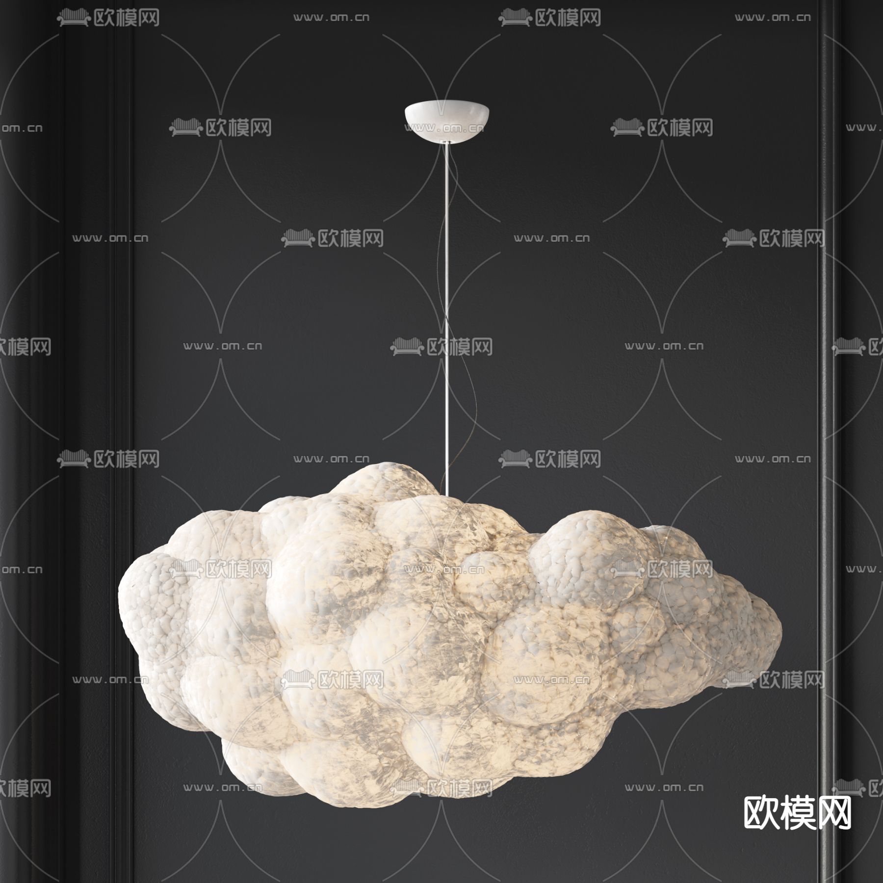 现代轻奢云朵吊灯3d模型