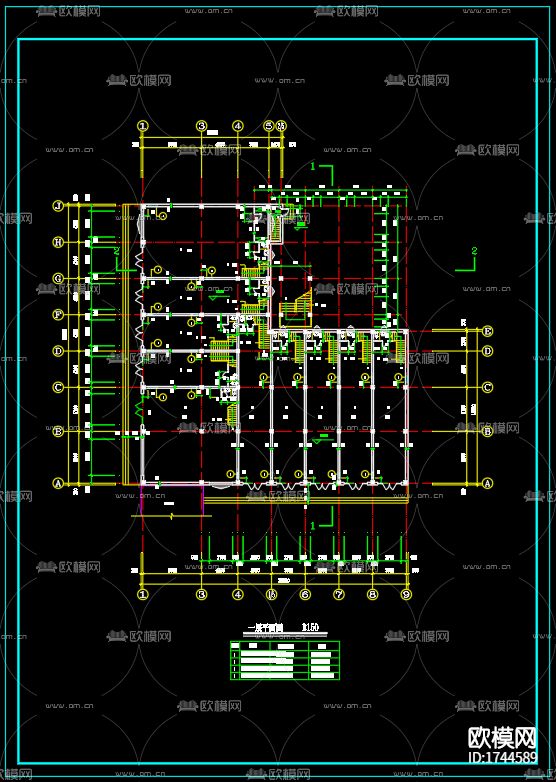 古建筑cad施工图下载（渲染图9）