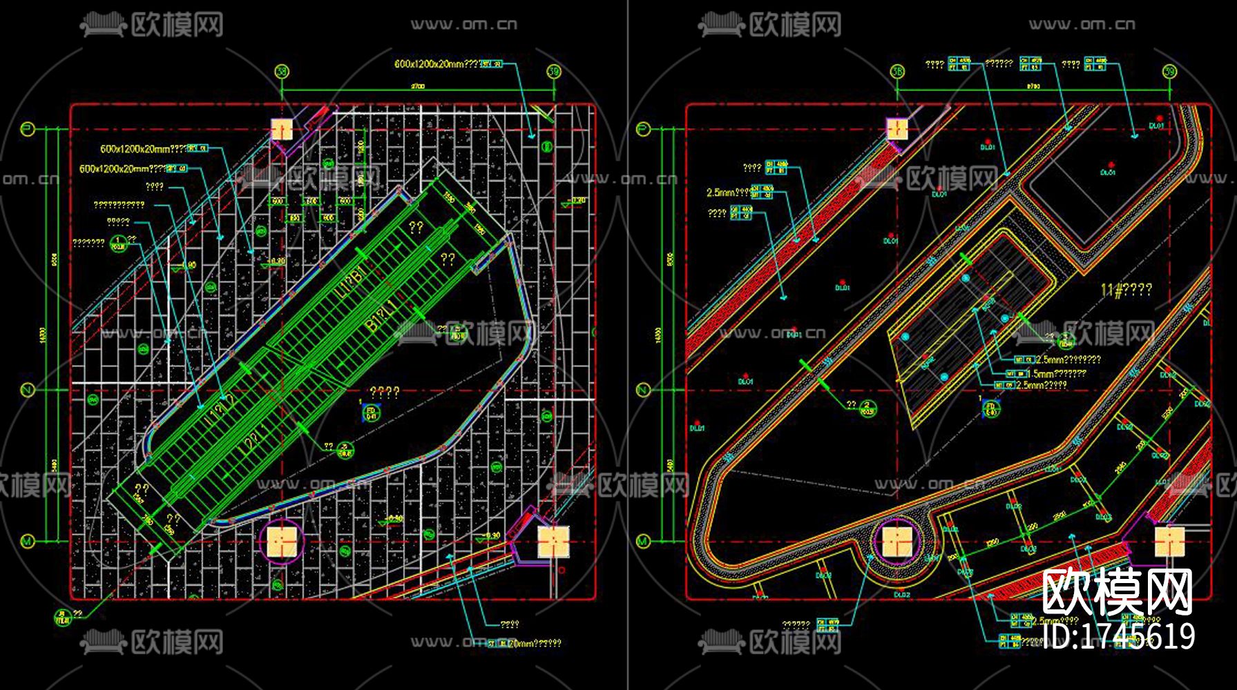 自动扶梯cad节点大样图下载（渲染图4）