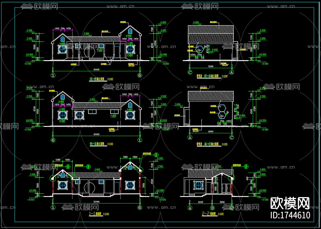 朗庭建筑cad施工图下载（渲染图4）