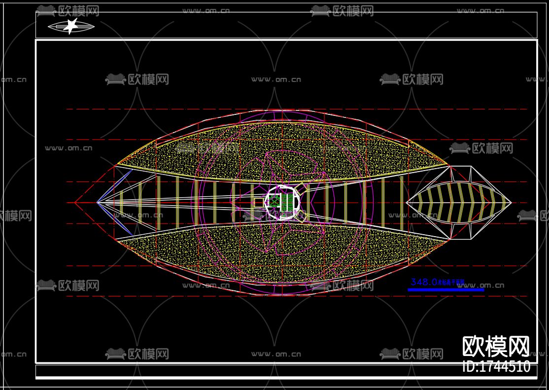 观光塔建筑cad施工图下载（渲染图6）