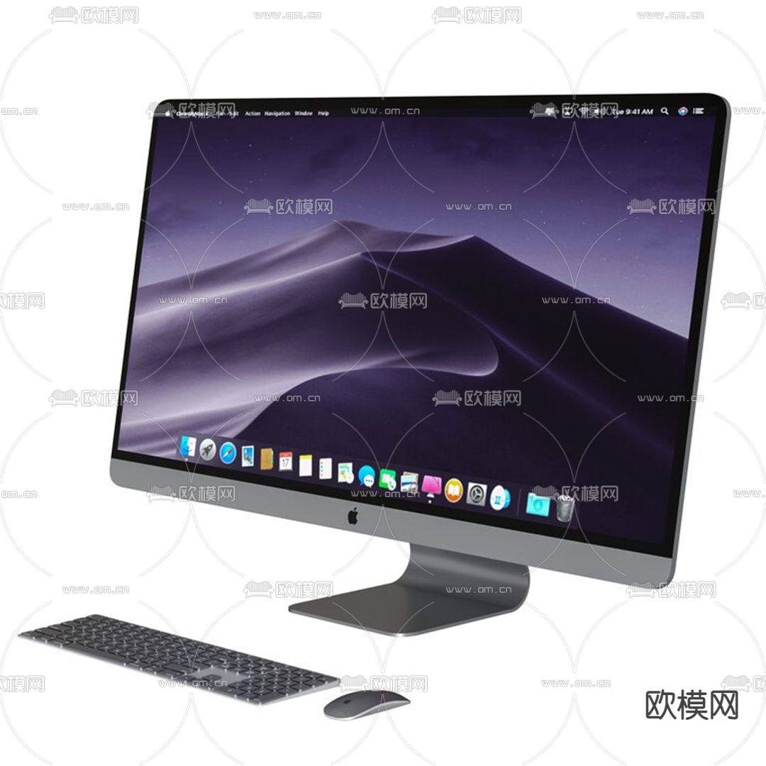 现代苹果电脑3d模型下载（渲染图2）