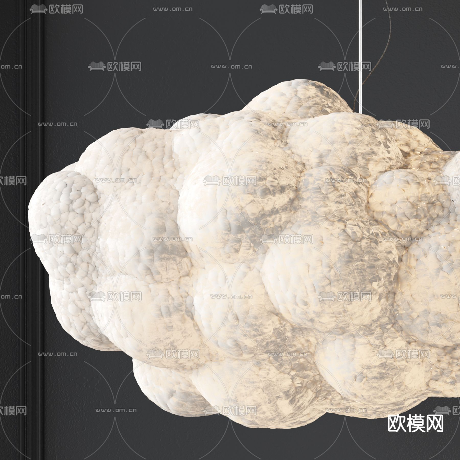 现代轻奢云朵吊灯3d模型